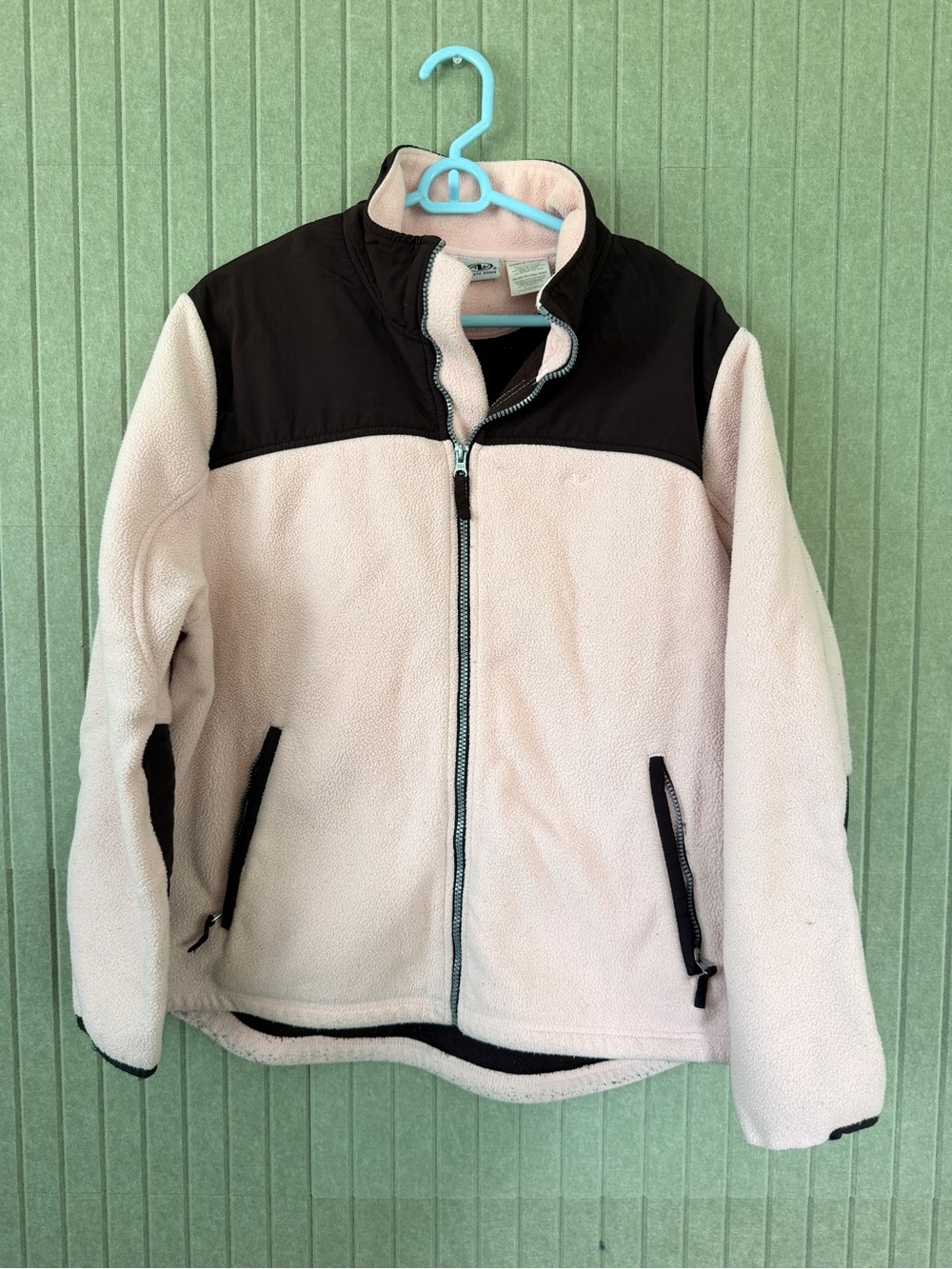 Athletic Works Pink and Black Fleece Jacket - Zip Front